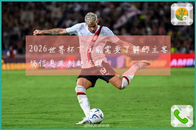 2026世界杯下注前需要了解的主客场信息及判断流程
